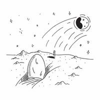 Desert Night under Starry Sky concept as A vast desert under a star filled sky offers a silent expansive view of the universe sparking awe and wonder in Photo Stock Concept Clear Set 2 vector