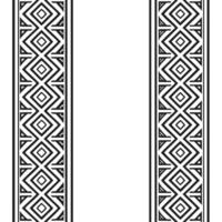 Curate seamless ethnic border patterns using folklore and traditional iconography ideal for enhancing cultural identity and brand design concept as Weave folklore elements with eth Clear vector