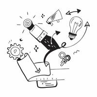 Creative Thinking Workshop concept as Creatives participate in a workshop to expand their thinking and apply innovative solutions in various projects in Photo Stock Concept Clear vector