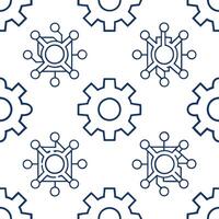 Create seamless tile patterns with stylized circuit board graphics and geometric digital elements using isolated white backgrounds for modern tech design concept as Integrate styli Clear vector