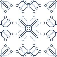 Create seamless tile patterns with futuristic technology inspired symbols including cloud computing AI and digital circuits with isolated white balance concept as Merge cloud compu Clear Set 3 vector