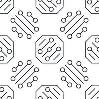 Create seamless tile patterns with circuit board textures and digital interface grids on isolated white for cutting edge tech visual communication concept as Incorporate circuit bo Clear Set 2 vector