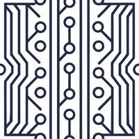 Create seamless tile patterns using stylized circuit board motifs and digital line art with isolated white balance for futuristic UI design and branding concept as Merge stylized c Clear vector