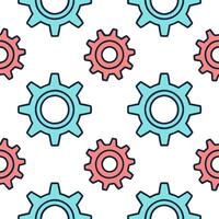 Create seamless tile patterns based on cyberpunk visuals incorporating bright neon signs mechanical details and white space for contrast concept as Bright neon signs and mechanical Clear vector