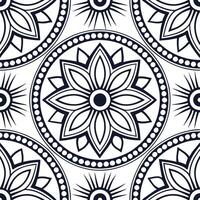 Create seamless pattern based on ethnic jewelry designs highlighting intricate beadwork and geometric shapes for modern accessory inspired tiles concept as Showcase detailed beadw Clear vector