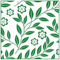 Create seamless ethnic tile patterns that feature repeating natural motifs such as leaves and flowers isolated by white space for freshness concept as Natural motifs like leaves an Clear vector