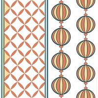 Create seamless festive tile patterns inspired by traditional celebrations using traditional motifs and bright colors with a clean backdrop concept as Traditional celebration motif Clear vector