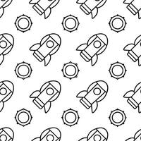 Create futuristic seamless patterns with digital technology icons and sci fi motifs featuring isolated white backgrounds for clean minimal designs concept as Combine digital techno Clear vector