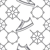 Craft seamless tile patterns highlighting VR sensor arrays thin geometry lines and spacious white intervals projecting advanced digital styling concept as VR sensor arrays link thi Clear vector