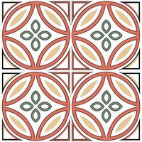 Craft vibrant tile patterns with swirling cultural symbols subtle color blocks strong structural repetition concept as Vivid geometry meets swirling lines Ethnic motifs frame bal Clear vector