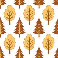 Cozy autumn trees seamless tile pattern with falling leaves and warm hues for inviting spaces concept as Falling leaves and warm autumn hues arranged seamlessly to create cozy and Clear Set 3 vector