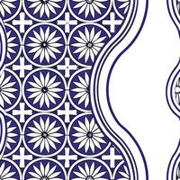 Construct Moroccan mosaic vibe incorporate ethnic style geometry craft repeating symmetrical pattern concept as Focus on intricate ornamental geometry emphasize contrasting hues de Clear vector