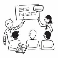 Conflict Resolution Specialist in Session concept as A conflict resolution specialist conducts a session to solve interpersonal issues within a team in Photo Stock Concept Clear vector
