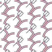 Compose symmetrical neon arcs and micro line connectors in seamless cyber tile isolating white blocks for clarity concept as Emphasize precision and fluid geometry for imaginative Clear vector