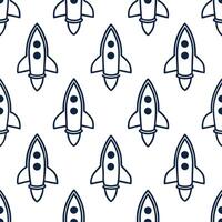 Compose seamless tile patterns with docking port graphics streamlined spaceship contours and crisp white isolation for next gen inspiration concept as Streamlined docking port icon Clear vector