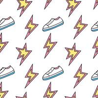 Compose neon spark line tile patterns with crisp edges and minimal white backgrounds perfect for futuristic brand expansions and marketing campaigns concept as Focus on spark like Clear vector