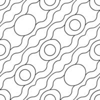 Compose light wave contours interlaced with circuit nodes isolated by bold white fields for a crisp hi tech tile motif concept as Circuit nodes dot gentle wave contours all set in Clear vector