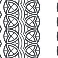Combine ethnic geometric borders with sleek arcs for culturally rich on trend tile backgrounds supporting marketing objectives or brand expansions concept as Focus on seamless tran Clear vector