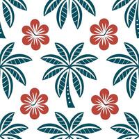 Combine Polynesian cultural aesthetics with modern tile patterns featuring tropical elements like palm trees and hibiscus flowers concept as Create a fusion of Polynesian art with Clear vector