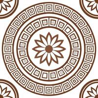 Combine Greek ancient pottery designs with modern tile patterns using earth tones and mythological figures concept as Focus on merging mythology with design by creating modern sea Clear vector