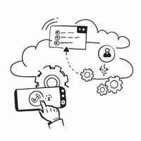 Cloud Storage Optimization Conference concept as A conference focused on optimizing cloud storage solutions to enhance efficiency and security in Photo Stock Concept Clear vector