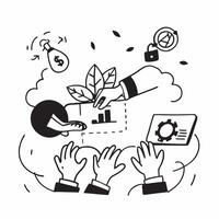Cloud Software Developer Coding concept as A software developer codes new cloud based applications in a tech enhanced workspace in Photo Stock Concept Clear vector