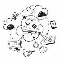 Cloud Computing in Education concept as Schools and universities adopt cloud computing to enhance educational delivery and resource accessibility in Photo Stock Concept Clear vector