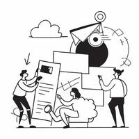 Career Resilience Building concept as Professionals attend a workshop to build career resilience preparing them to adapt to changes and setbacks in Photo Stock Concept Clear vector