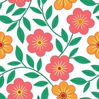 Bright summer flowers seamless pattern with large bold petals and vibrant colors for lively garden themes concept as Bright and bold summer flowers pattern with large petals and vi Clear Set 2 vector