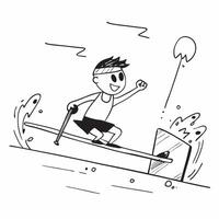 Boy with cerebral palsy participating in adaptive rowing concept as A boy with cerebral palsy joyfully rowing with adaptive equipment showcasing resilience inclusion and the thrill Clear vector