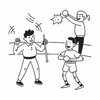 Boy with autism enjoying a fencing class concept as A boy with autism joyfully participating in a fencing class highlighting inclusion focus and the benefits of organized sports i Clear vector