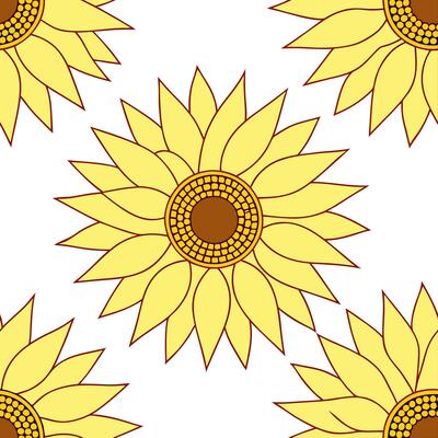Bold summer seamless pattern with sunflowers and bright yellow tones for a radiant sunny look concept as Radiant sunflower pattern with bold yellow tones perfect for a sunny and vi Clear