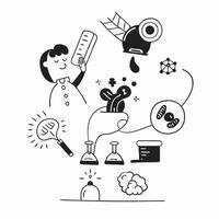 Biotech in Neurotechnology concept as Neuroscientists develop biotechnological tools to study brain activity and treat neurological disorders in Photo Stock Concept Clear vector