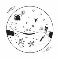Bioluminescent Snorkeling concept as Snorkelers experience the enchanting underwater world lit by bioluminescent organisms during a night dive in Photo Stock Concept Clear Set 2 vector