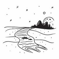 Bioluminescent Shoreline at Moonrise concept as The shoreline glows under the moonrise with waves casting bioluminescent light upon the beach in Photo Stock Concept Clear Set 2 vector