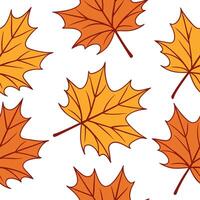 Autumn trees seamless tile pattern with vibrant maple and oak leaves for warm home decor concept as Vibrant maple and oak leaves arranged seamlessly to create warm and inviting aut Clear Set 9 vector