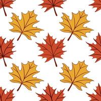 Autumn trees seamless tile pattern with vibrant maple and oak leaves for warm home decor concept as Vibrant maple and oak leaves arranged seamlessly to create warm and inviting aut Clear Set 5 vector