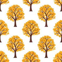 Autumn trees seamless tile pattern with vibrant maple and oak leaves for warm home decor concept as Vibrant maple and oak leaves arranged seamlessly to create warm and inviting aut Clear Set 4 vector