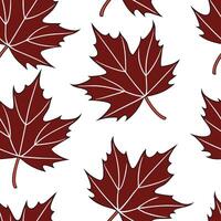 Autumn leaves seamless pattern with crisp edges and dark red tones for a dramatic fall inspired effect concept as Dramatic autumn leaves pattern with crisp edges and dark red tones Clear vector