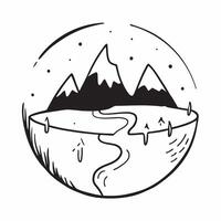 Aurora Borealis Over Snowy Mountains concept as Northern lights swirl over snowy mountains offering a breathtaking display of natures nighttime art in Photo Stock Concept Clear vector