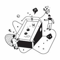 Augmented Reality Game Adventures concept as Players explore urban environments using augmented reality games blending digital and physical worlds in Photo Stock Concept Clear vector