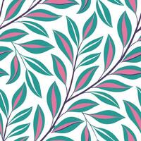 Artistic spring leaves seamless pattern with abstract interpretations of leaves and bright spring hues for creative designs concept as Abstract artistic interpretation of spring le Clear vector