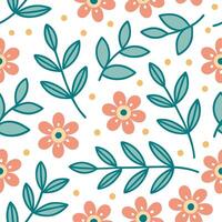 Artistic spring floral seamless pattern with textured details and bright color pops for creative projects concept as Creative spring floral pattern with textured details and bright Clear Set 2 vector