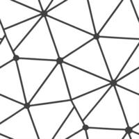 Arrange triangular tech lines floating micro shapes wide white gaps bold angles for advanced geometric layout concept as Triangular arrays link micro tech symbols crisp angles magn Clear vector