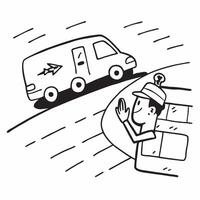 Ambulance Driver at Work concept as An ambulance driver focused and quick as they navigate through city traffic to respond to an emergency in Photo Stock Concept Clear vector