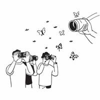 Alpine Meadows Butterfly Watching concept as Observers and photographers capture the delicate dance of butterflies in the biodiverse Alpine meadows in Photo Stock Concept Clear vector