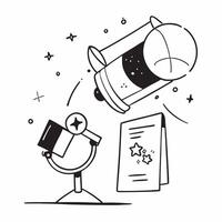 Advanced Telescopic Research concept as Scientists use advanced telescopes to research distant celestial bodies and phenomena in the universe in Photo Stock Concept Clear Set 2 vector