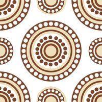 Aboriginal patterns and dot art seamless tile pattern with earthy tones and traditional designs for cultural decor concept as Earthy toned dot art and traditional Aboriginal patter Clear vector
