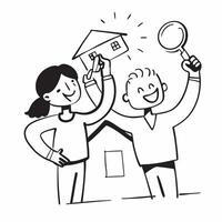 Young couple with keys to new home concept as A young couple holding keys to their new home symbolizing the achievement and excitement of buying their first house in Photo Stock C v1 vector