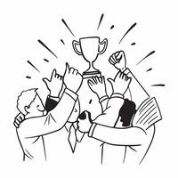 Winning a sports game concept as A team celebrating after winning a sports game showcasing a good day of teamwork success and joy in Photo Stock Concept v1 vector